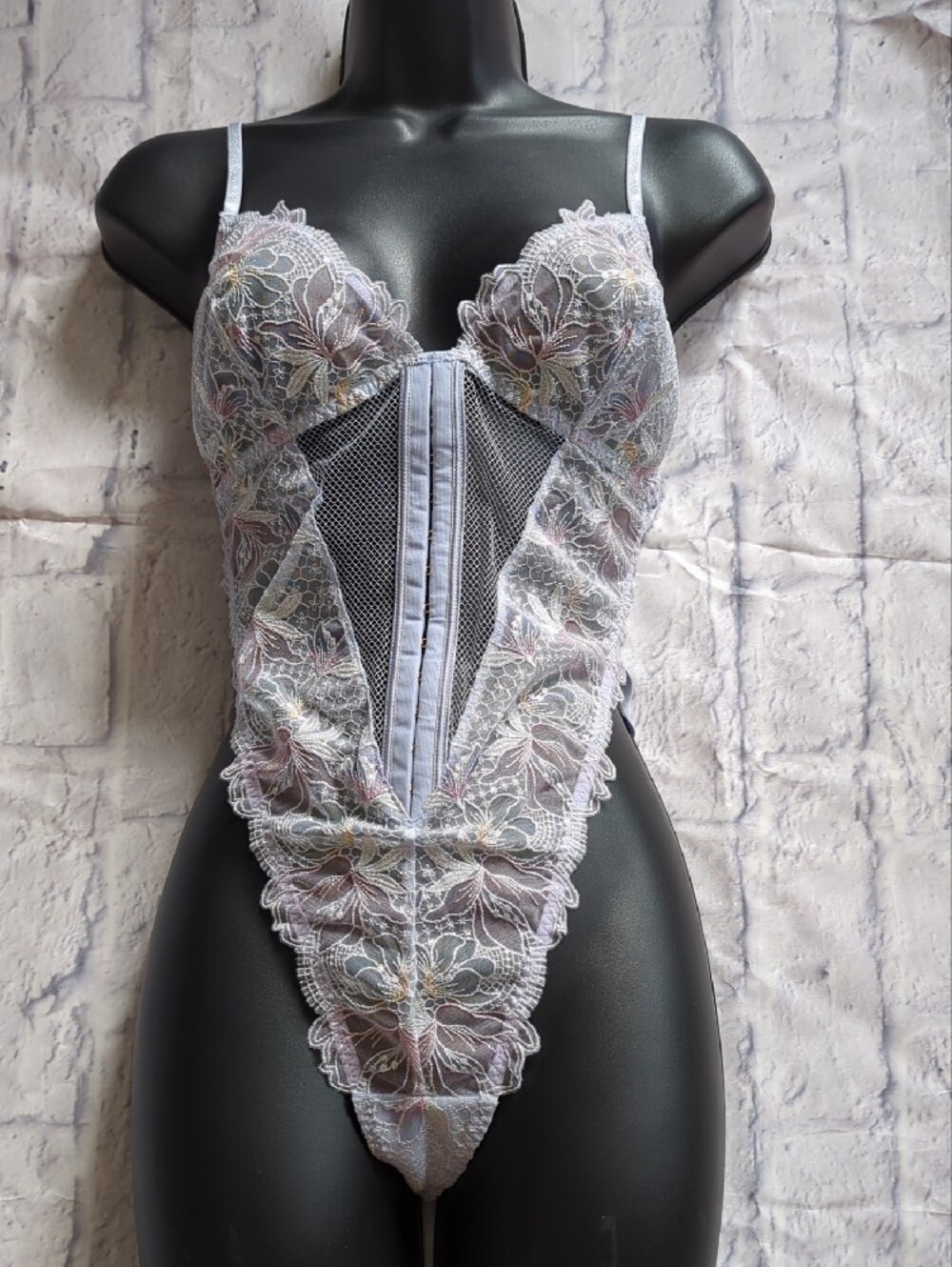 Victoria's Secret Lavender Floral Lace Thong